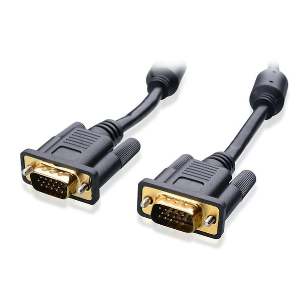 Available 3FT - 100 FT in Length SVGA Cable Cable Matters VGA to VGA Cable with Ferrites 15 Feet
